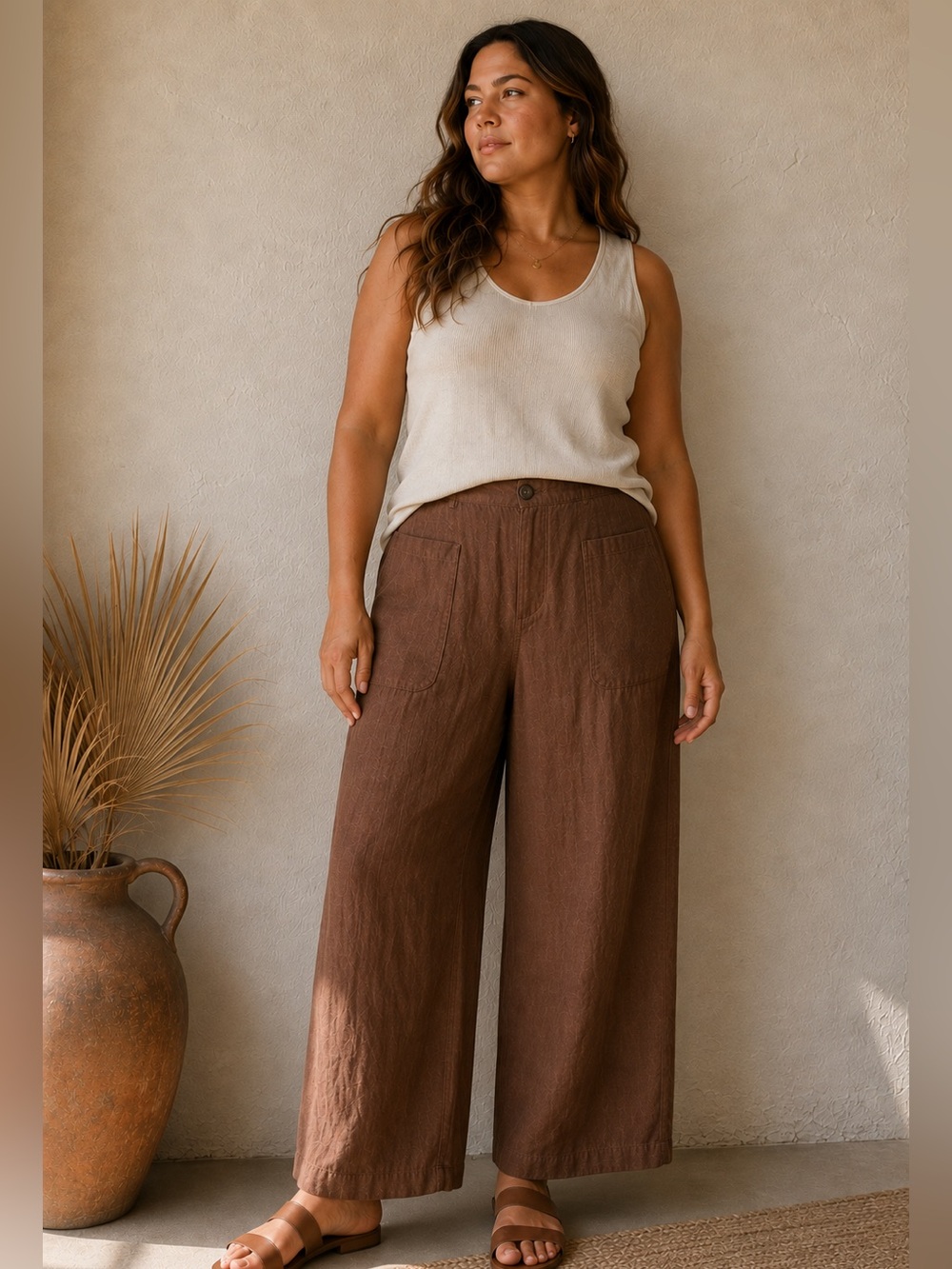 Linen Minimalist Old Money Wide Leg Coastal Minimalist Bagatell Earthy Granola